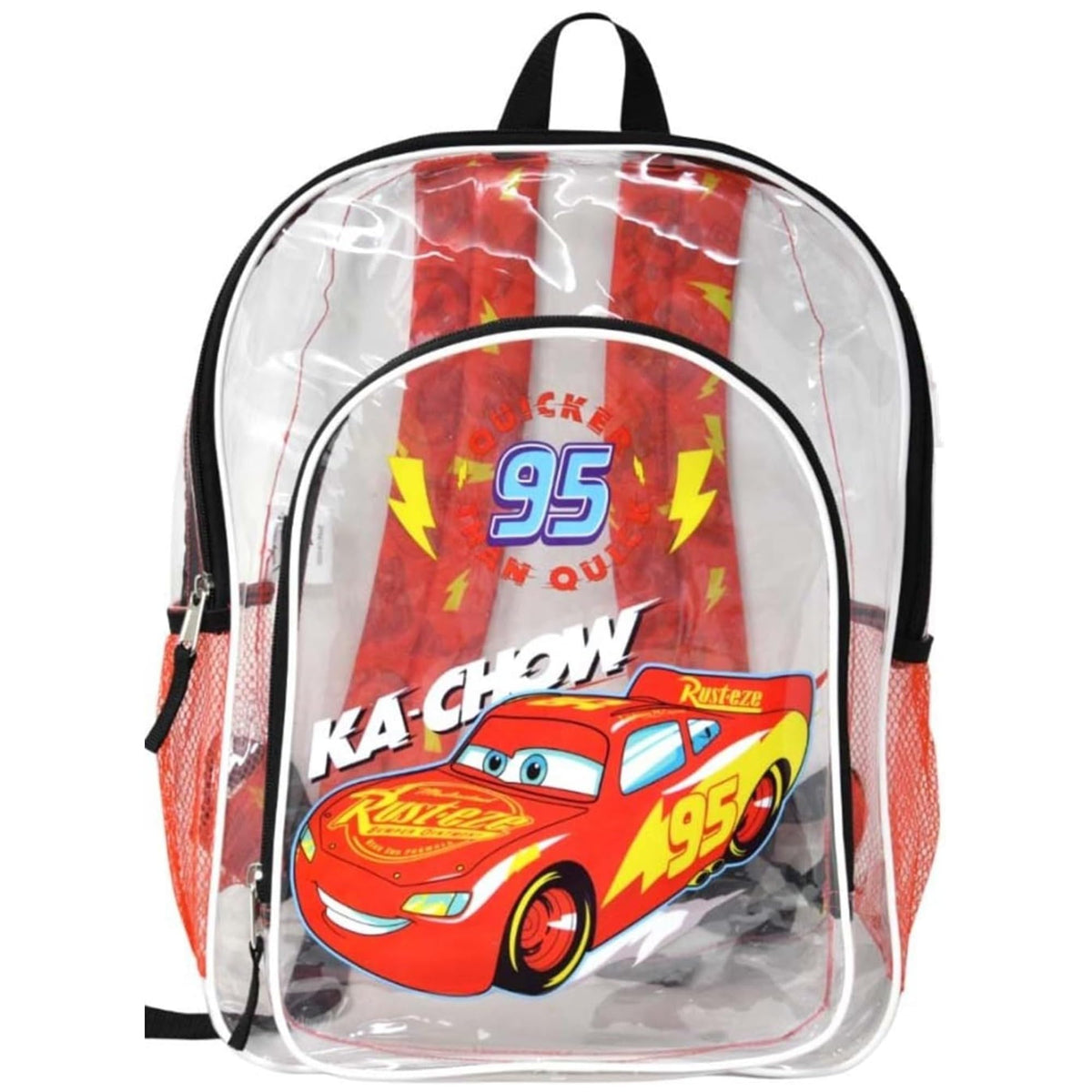 Fast Forward Disney Pixar Cars Transparent 16" Backpack, boys, kids